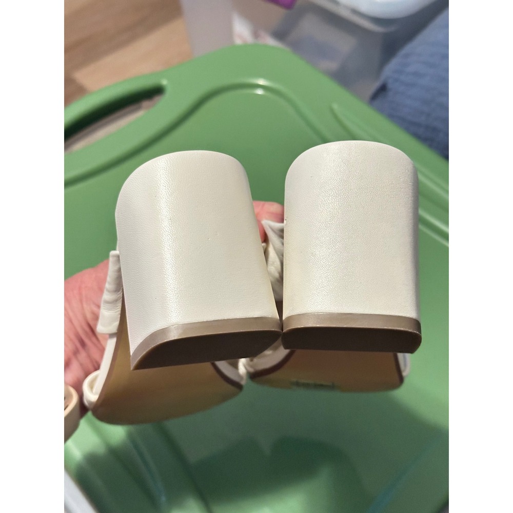 Everlane The Twisted Heeled Sandal Bone Leather Block Heel Mule Square Toe 7.5‎ - Picture 6 of 11